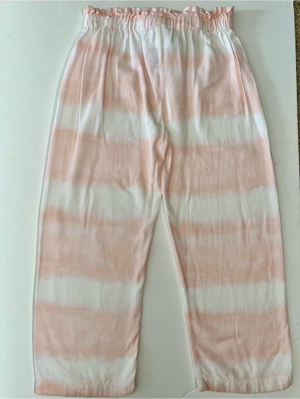 Girls Jessica Simpson Pink and White Tie-Dye Lounge Pants with Tassel - Picture 4 of 4
